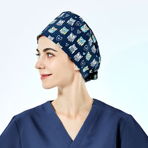 Gorro de Enfermeira Estampado para Mulheres em Algodão Puro, Gorro de Cirurgia Dental Fino com Logotipo Personalizado, Gorro Fofo para Unidade de Cuidados - Product Image 4