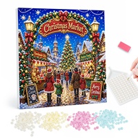 Nouveauté tendance : Ornements de Noël de luxe, articles de bricolage, peinture perlée 5D Cheval du Village de Noël