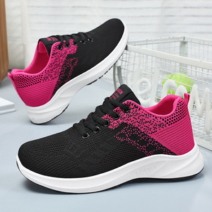 Chaussures de sport décontractées pour femmes, printemps et automne, tissées, respirantes, polyvalentes, en maille, pour la course à pied - Product Image 2