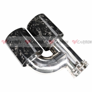 Punta de escape de fibra de carbono forjada tipo H doble con acabado azul quemado y tubo silenciador de acero inoxidable 304 para <span class=keywords><strong>BMW</strong></span> M Performance - Product Image 4