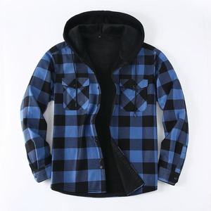 <span class=keywords><strong>Camicia</strong></span> a Quadri con Cappuccio e Maniche Lunghe Foderata in Pile per <span class=keywords><strong>Uomo</strong></span>, Ideale per l'Autunno e l'Inverno, per Calore all'Aperto - Product Image 1