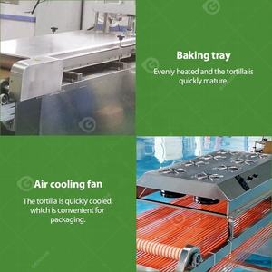 Tortilla mexicaine à pain Lavash Machine de fabrication entièrement automatique Taco pour faire 30cm Tortilla pour <span class=keywords><strong>burritos</strong></span> - Product Image 6