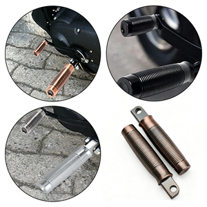Reposapiés roscados CNC para motocicleta Harley XL883 1200 X48 Dyna Softail Road King, reposapiés delantero y trasero, negro, cromo, bronce - Product Image 3