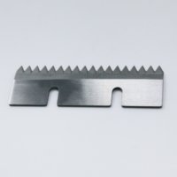 Machine de scellage automatique de boîtes 75*25*1.5mm, lame dentée, couteau de coupe de film adhésif, revêtement HSS/SUS440C Chrome/Titane
