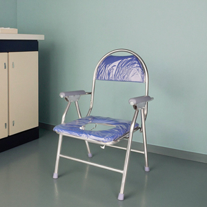 Sedia Comoda Portatile in Acciaio Inossidabile, Sedile WC Pieghevole per Anziani, Ospedali, Cliniche e Uso Domestico - Product Image 1