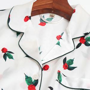 Korean Women Pijamas Short Sleeve Sleepwear Plus Size <strong>Piyama</strong> Luxury 2 Pce Silk <strong>Pyjamas</strong> Sexy Satin Pajama Sets PJ Set - Product Image 3