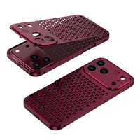 Étui de protection antichoc en alliage d'aluminium avec boucle pop-up et dissipation thermique pour iPhone 18 Pro Max, coque de refroidissement métallique 16 17