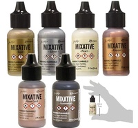 Pigmen Cat Metalik Super Populer Grosir 6 Warna 60ml Terima Logo Kustom Pigmen Warna Metalik