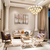 Table d'appoint carrée classique de luxe avec tiroir, design français, sculptée à la main avec accents dorés