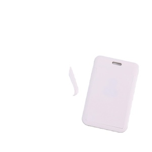 BSBH High Quality Custom Lanyard White PVC Card Sleeve Exquisite Business Gift with UV Printing Color-Printed ID Card Holder