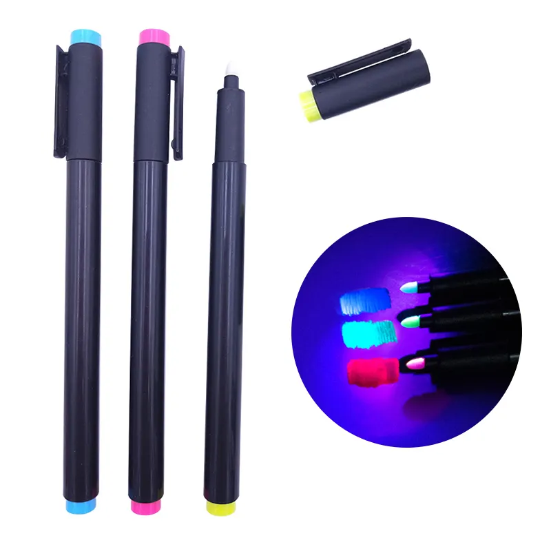 3 colors UV Light Markers Magic Pen Secret Message spy gadgets Graffiti Tools invisible special uv ink marker pen