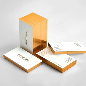 Cartes de visite de luxe avec bordure dorée, estampage à chaud, finition gaufrée/découpée, coins arrondis, papier typographique - Product Image 4