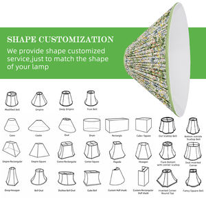 <span class=keywords><strong>Paralume</strong></span> Plissettato Fatto a Mano Stile Impero, Ecologico, con Stampa a Fungo, per Uso Interno - Product Image 4