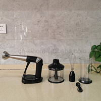 Ensemble de mixeur plongeant portable AIHOME, 21 vitesses variables, mixeur plongeant à piles pour hacher la viande, certifié CE