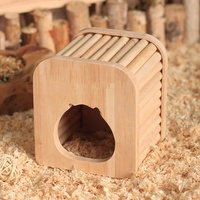 Rumah Hamster banyak ruang kayu kustom labirin multi-ruang Hideout kayu Solild mainan Hamster tempat tidur Hamster Hideout rumah
