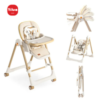 Chaise haute pliable pour bébé, chaise à bascule, chaise bébé multifonctionnelle 2 en 1, table à manger pour enfants, siège pliant pour la maison