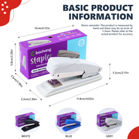 Agrafeuse lisse et durable |   12 #   Agrafes |   Capacité jusqu'à 25 feuilles |   Agrafeuse de bureau pour usage professionnel, domestique et scolaire