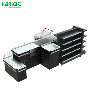 Mostrador <span class=keywords><strong>de</strong></span> Acero Resistente <span class=keywords><strong>de</strong></span> Doble Cara, Sin Electricidad, con Porta Bolsas y <span class=keywords><strong>Caja</strong></span> <span class=keywords><strong>Registradora</strong></span> para Tiendas Minoristas - Product Image 6