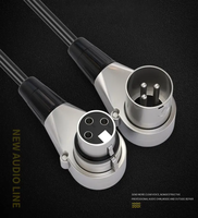 Connecteur de câble XLR mâle vers femelle à angle droit, rotation à 360 degrés, petit lot, 3 broches, pour microphone, câble DMX