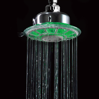 Usine Haute Pression Led Lumière Supérieure Pommeau De Douche Pluie Douche Salle De Bains Plafond Monté Fixe Chrome Pommeau De Douche Led