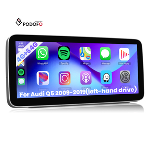 Podofo กรอบวิทยุติดรถยนต์12.3นิ้ว4 + 64ก. สำหรับ <span class=keywords><strong>Audi</strong></span> <span class=keywords><strong>Q5</strong></span> 2009-2019 <span class=keywords><strong>CarPlay</strong></span> /android auto/gps/wifi/fm/rds/ipps/split Screen กรอบสเตอริโอรถยนต์ - Product Image 1
