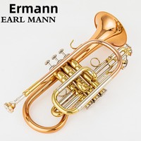 Earl Mann BB Cornet Brass Trumpet/Cornet with Electrophoretic Gold Finish for Beginners Grade Exams & Professional Performance