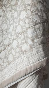 Edredón de algodón con estampado floral hecho a mano, ropa de cama con estampado de bloque indio, edredón estampado con bloque de mano para todas las estaciones - Product Image 3