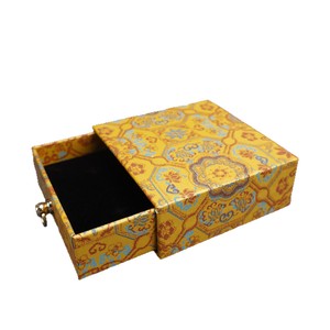 Boîte à tiroirs en textile brodé rétro personnalisée, boîte de rangement rigide en <span class=keywords><strong>papier</strong></span> pour bijoux, badges et souvenirs - Product Image 5