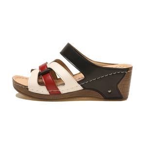 Les dernières sandales d'été compensées à bout ouvert pour femme, style croisé, grandes tailles, semelle épaisse - Product Image 1