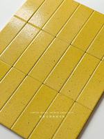 Carrelage mural Fanxixi en céramique recyclée jaune tournesol, style Wabi Sabi, effet terrazzo moucheté, pour salle de bain, cuisine, hôtel