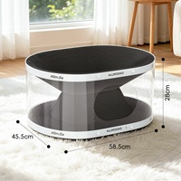 Grattoir pour chat de luxe, grand format, double couche, transparent, minimaliste, résistant à l'usure, en carton noir anti-déchirure pour intérieur