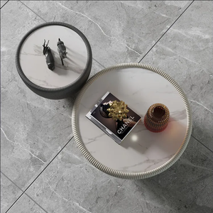 Meubles de maison italie design nouvelle <span class=keywords><strong>table</strong></span> <span class=keywords><strong>basse</strong></span> créative ensemble 2 pièces <span class=keywords><strong>table</strong></span> centrale ronde haute et <span class=keywords><strong>basse</strong></span> - Product Image 4