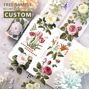 Bán Buôn 50 Cuộn Washi Băng Hoa Đặt Cánh Hoa Sticker Scrapbooking Juno Sáng Tạo Rõ Ràng Pet Băng