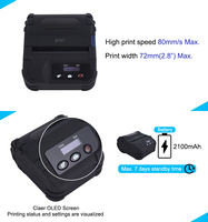 Impresora Térmica Directa Inalámbrica Portátil SPRT SP-L36 de 3 Pulgadas para Recibos, Etiquetas y Boletos, Impresora Móvil Android
