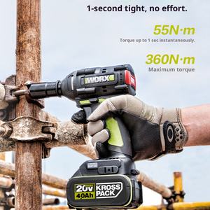 Llave Eléctrica WU279 de Alto Torque con Batería de Litio, Herramienta de Carga Específica para Trabajadores de la Construcción, Pistola de Aire - Product Image 6