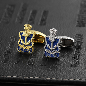 Cá nhân hoá Nhà cung cấp biểu tượng tùy chỉnh kim loại Cuff liên kết và tie clip của nam giới phù hợp với áo sơ mi Khuy măng sét cho nam giới với hộp đóng gói - Product Image 2