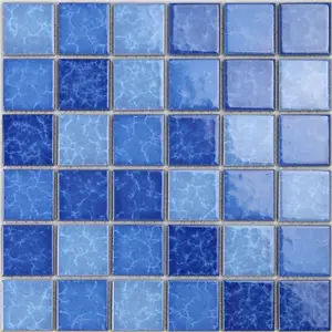 Hqt05 capa de mosaico azul para piscina, design de fábrica