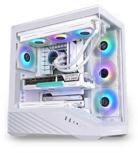 LianLi Vector V100 boîtier ATX blanc acier 7 emplacements PCIe fenêtre latérale carte <span class=keywords><strong>m</strong></span>ère ATX Compatible 420mm tour GPU boîtier d'ordinateur de jeu - Product Image 4