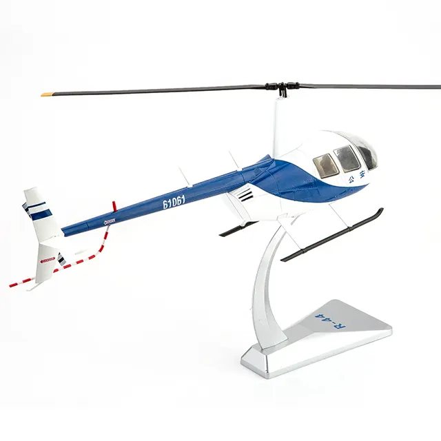 CM-A036 helikopter koleksiyonu R44 metal uçak modeli 1:32