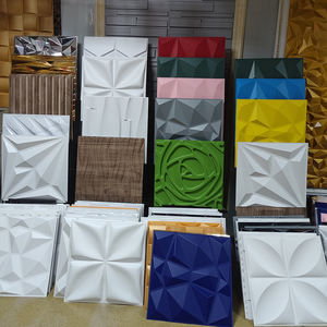 Paneles de pared impermeables texturas interiores de pared paneles de pared 3D diseño de formas multicolor - Product Image 2