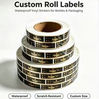 Autocollants en vinyle personnalisés avec impression dorée, étiquettes adhésives imperméables pour emballages de flacons en verre de 3 ml et 5 ml