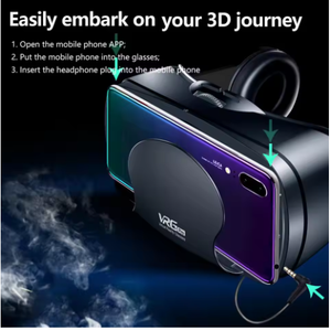 Gafas de Realidad Virtual 3D VRG <span class=keywords><strong>Pro</strong></span>, Dispositivos de Realidad Virtual, Auriculares, Lentes para Casco, Visor Inteligente para Teléfonos Celulares - Product Image 2