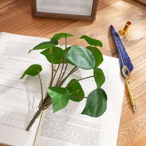 Plante Artificielle Verte Style INS, 12 Têtes, en Tissu Huilé, Toucher Naturel, Décoration Maison, Bouquet de Mariage, CallaFloral - Product Image 1