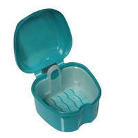 Boîte de rangement pour nettoyage orthodontique de fausses dents avec filet de suspension et passoire