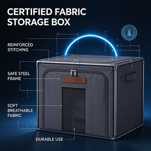 Caja de Almacenamiento Plegable de Tela al por Mayor con Asa para Organizar Ropa en el Hogar - Product Image 2