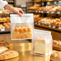 Sacs à pain en plastique transparent personnalisés avec soufflet latéral pour emballage de pain fait maison