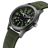 Montre de sport pour homme, boîtier en alliage, cadran numérique, étanche, chronomètre à quartz, style tendance, cadran de 40 mm, bracelet de 20 mm, bracelet en nylon avec boîte