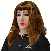 Masque en latex amusant pour femmes aux cheveux longs, masque intégral pour costume de mascarade, fête costumée, jeu de rôle, accessoire de tête d'Halloween personnalisable