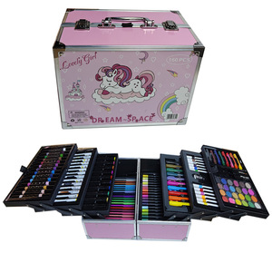 Set di 133 Pennarelli ad Acqua in Alluminio per Bambini, Marca OEM, Valigetta Portatile Certificata EN71 per Lezioni d'Arte nelle Scuole Elementari - Product Image 5