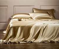 Parure de lit de luxe moderne en PVC satiné, taille Queen, drap-housse noir doux et soyeux à poches profondes, ensemble de literie en satin
